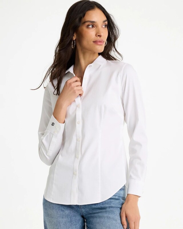 No Iron Fitted Stretch Shirt